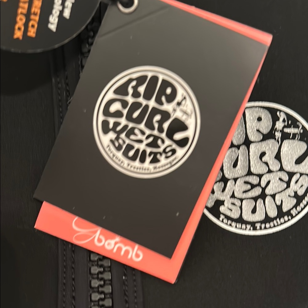 Rip Curl Black and Silver Wetsuit G Bomb L/SL Spring Hi Cut. Size 14 Black